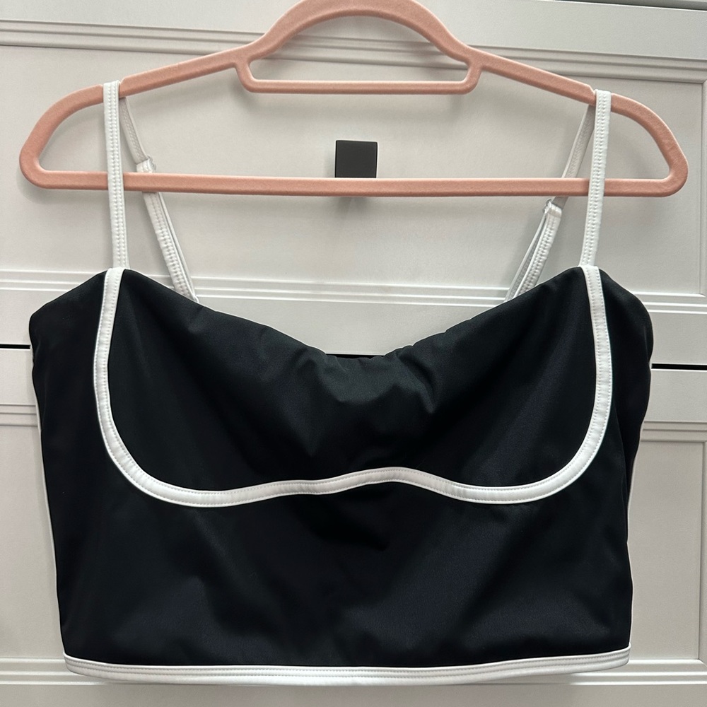 Women's Black and White Bralette